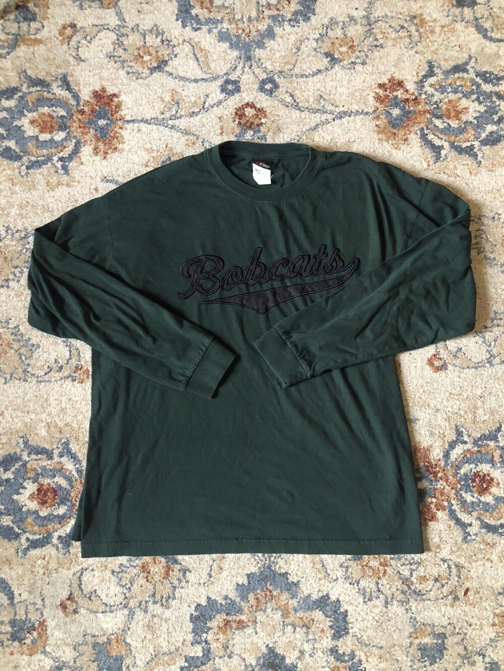 Vintage TSI Sportswear Shirt Ohio Bobcats Long Sleeve Green Embroidered Men’s XL